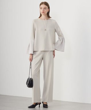 ICB L 【洗える】ミリオーネダンボールニットブラウス トープ系