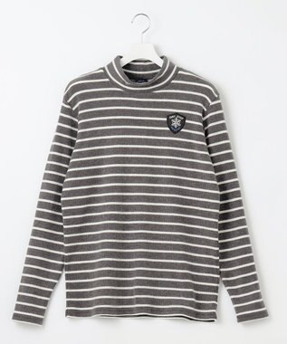 23区GOLF 今シーズンはボーダー柄も仲間入り！【MEN】【吸湿発熱】グランサーモボーダー カットソー ライトグレー系1