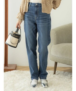 earth music&ecology テーパードデニムパンツ Light Indigo