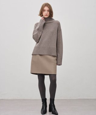 uncrave メルトンリバー ミニスカート トープ