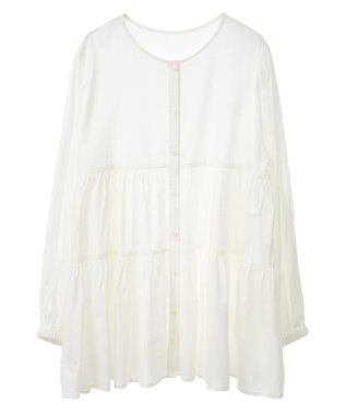 AMERICAN HOLIC ティアードギャザーブラウス Off White