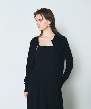 GRACE CONTINENTAL クルーニットカーディガン ブラック