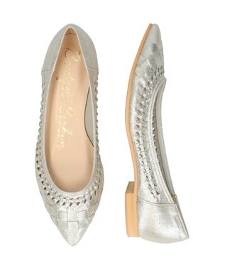 Bridget Birkin 【Bridget Birkin】編み込みフラットシューズ シルバー