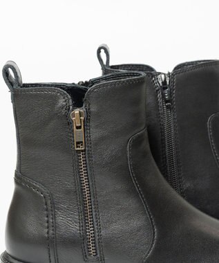 BONTRE 【UNISA/ウニサ】サイドジップショートブーツ ブラック