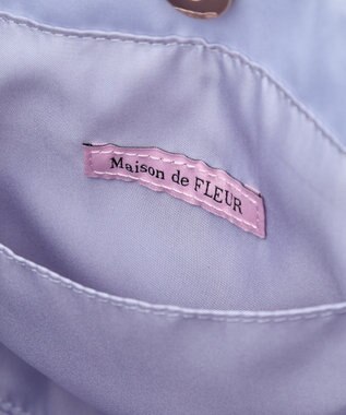 Maison de FLEUR コットンキャンディ刺繍トートバッグ Grayish Blue