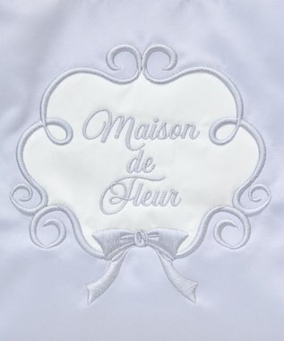 Maison de FLEUR コットンキャンディ刺繍トートバッグ Grayish Blue