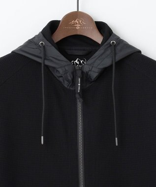JOSEPH ABBOUD MOUNTAIN 【吸水速乾/通気性/ライナードッキング対応】ハイゲージワッフル パーカー ブラック系