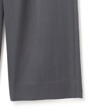 ICB 【接触冷感・UVケア・洗える】 ヴィスコースナイロンサテン ワイドパンツ チャコール系