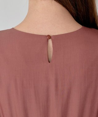 Tiaclasse 【洗える】サイドリボンドロストワンピース テラコッタ