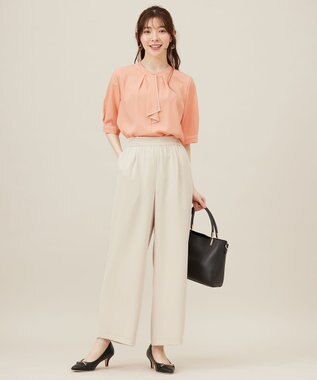 ANY SIS 【撥水・接触冷感・UVカット】コンフォートイージー ワイドパンツ アイボリー