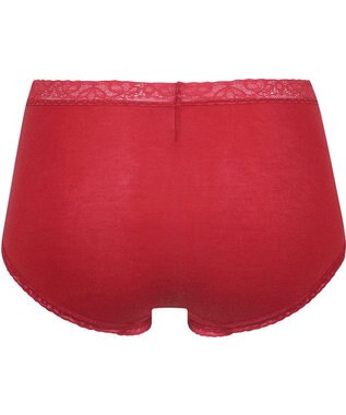 Wing ショーツ 綿混(身生地部) やさしい肌あたり 【デイリーフィット やわらかコットン】 はきこみ丈ふかめ EC3230 ウイング／ワコール レッド