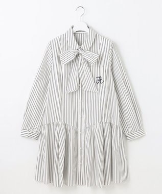 Feroux 【2WAY】リボンタイシャツ ワンピース ホワイト系1