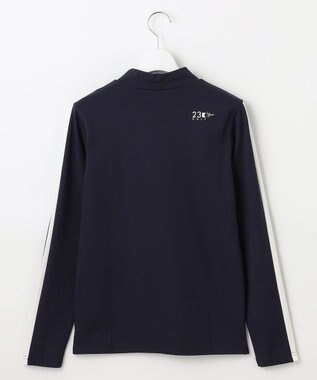 23区GOLF 【WOMEN】【吸水速乾/UVカット】ベアスムースモックシャツ ネイビー系