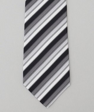 GOTAIRIKU 【WEAR BLACK】フォーマル用_ストライプ ネクタイ ブラック系1