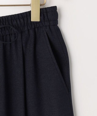 組曲 ライトリネンライクイージーワイド パンツ ネイビー系