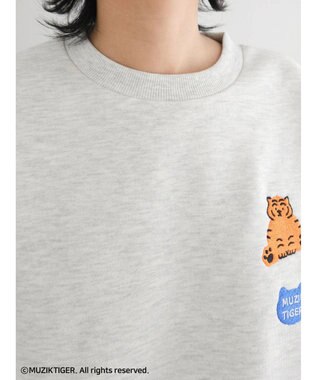 Green Parks ムジークタイガー／裏起毛刺しゅうプルオーバー Oatmeal