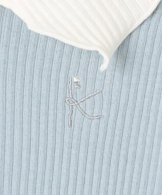 組曲 KIDS 【80-100㎝】リブリボン トップス サックスブルー系