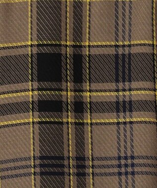 組曲 L シアーツイルチェック フレアスカート ダークブラウン系3