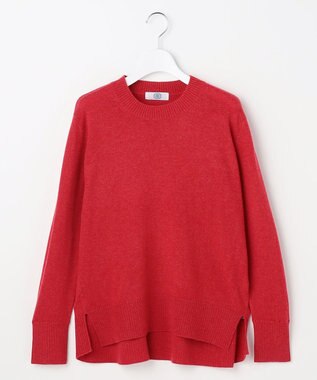 J.PRESS LADIES CASHMERE BLEND クルーネック ニット チェリーレッド系