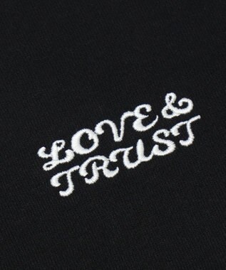 WEGO 【ユニセックス着用ITEM/MLサイズ展開】モチーフロゴポロスウェット ブラック