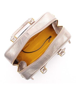 A.D.M.J. 【牛革】イタリアンレザークラックメタル2WAYボストンM プラチナ