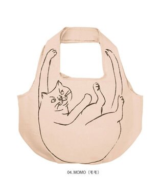 ROOTOTE 1188【折り畳み可能】EU.ラウンド.ブラサガリネコ-A 04：モモ