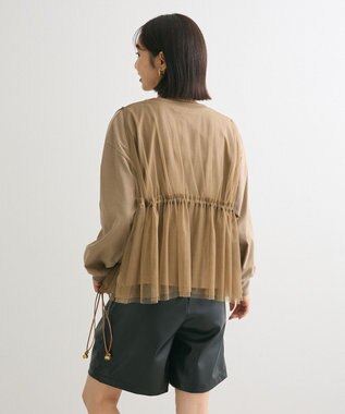 Green Parks ＳＥＴ２点　チュールベスト＋ロンＴＥＥ Gray Beige