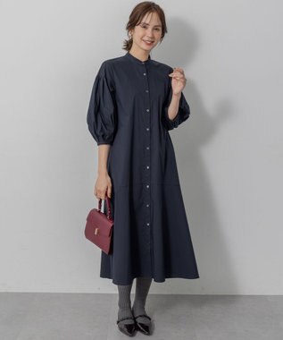 組曲 L コンパクトシャーティング ワンピース ネイビー系