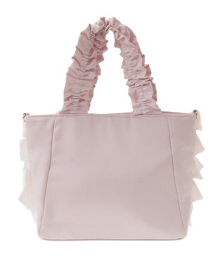 Maison de FLEUR リボンギャザーハンドル2Wayトートバッグ Pink
