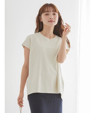 AMERICAN HOLIC キレイＣｏｔｔｏｎフレンチスリーブカットプルオーバー Ivory