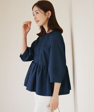 CLASSY.10月号掲載/洗える】TWマットクロス ペプラム ブラウス / 23区 | ファッション通販 【公式通販】オンワード・クローゼット