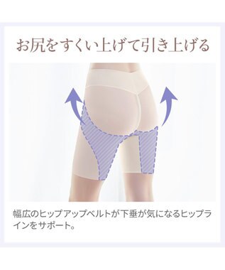 BRADELIS New York 【BRADELIS NewYork peace】　細く見えるガードル23 ミルクベージュ