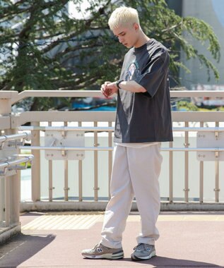 WEGO ナイロンイージーパンツ ライトグレー