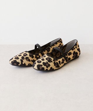 AMERICAN HOLIC ニットメリージェーンパンプス Leopard