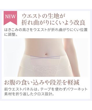 BRADELIS New York 【BRADELIS NewYork peace】　細く見えるガードル23 ミルクベージュ