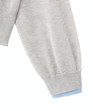 AMERICAN HOLIC シアー配色ニットカーディガン Light Gray
