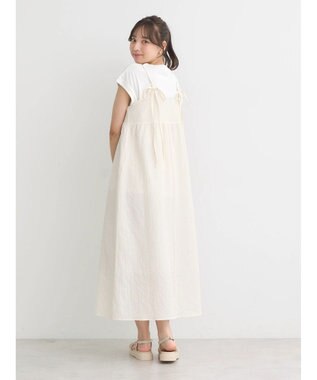 earth music&ecology バックリボンキャミワンピース Off White