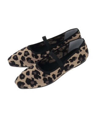 AMERICAN HOLIC ニットメリージェーンパンプス Leopard