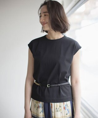 組曲 L フレンチスリーブカットソー ブラック系