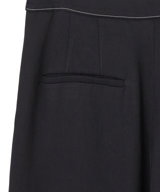 ICB 【WEB＆一部店舗限定】 AcetateGabardine ワイドパンツ ブラック