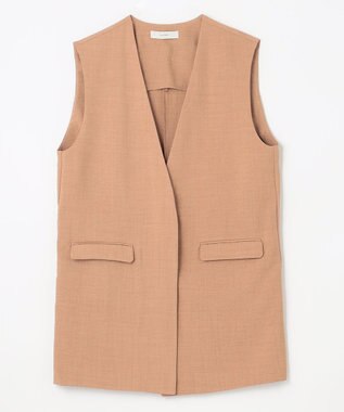 ANY リネンライクエアーヴィンテージ ジレ ライトモカ