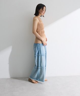 Green Parks ・Ｐｅｔｉｔ　Ｆｌｅｕｒ　シャーリングラメタンクトップ Beige