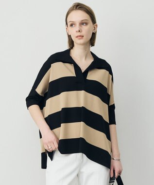 ICB L 【先行予約】VIS/NYハイゲージ 半袖ボーダーポロニット