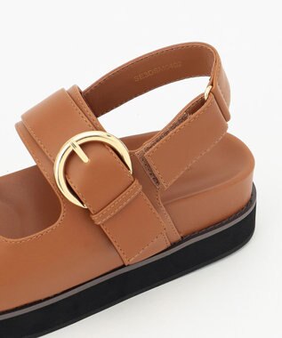 23区 バックル フッドベッド サンダル キャメル系