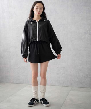 WEGO 【ウエストゴム】スウェットイージーショートパンツ ブラック