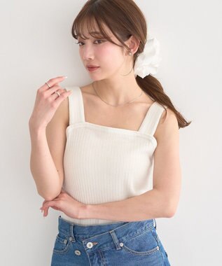 earth music&ecology チェーンリブラメカットタンクトップ