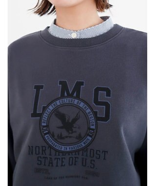 Green Parks クロップド丈ロゴプルオーバー Gray