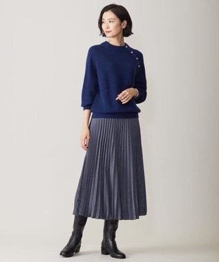 J.PRESS LADIES 【洗える】CASHBIT NEO ボトルネック ニット ブルー系