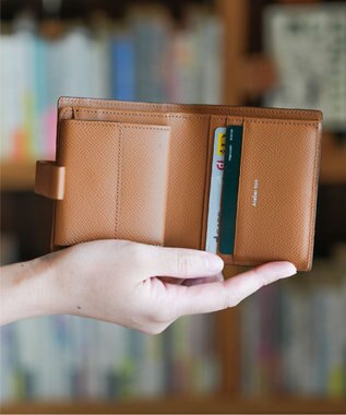 Atelier nuu 日本製 本革 バイカラーnoble 二つ折れウォレット new!マスタードイエロー×キャメル