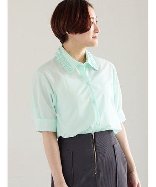 Te chichi ミニフリルトリムカラーブラウス ミント